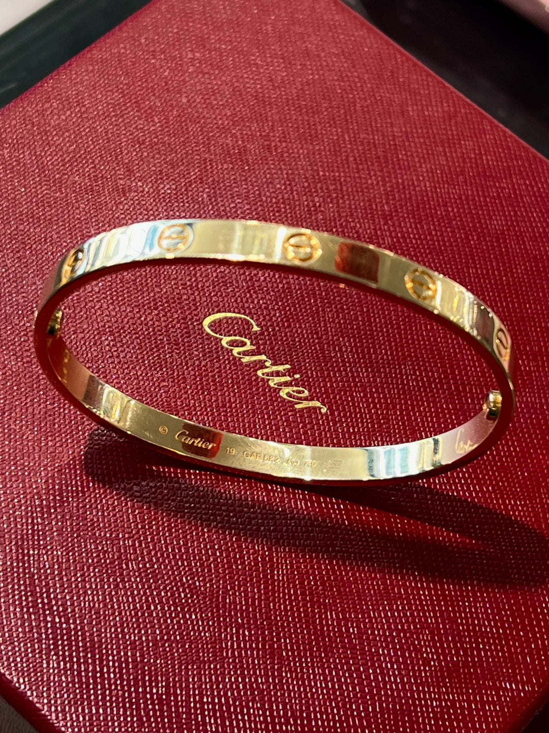 CARTIER 18K YELLOW GOLD LOVE BRACELET