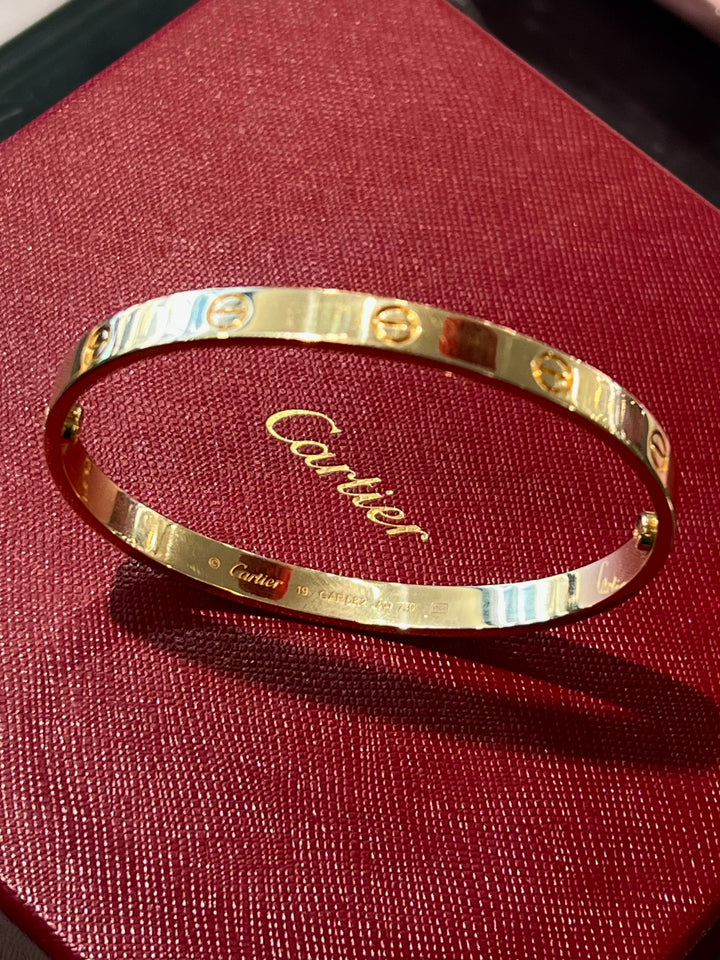 CARTIER 18K YELLOW GOLD LOVE BRACELET