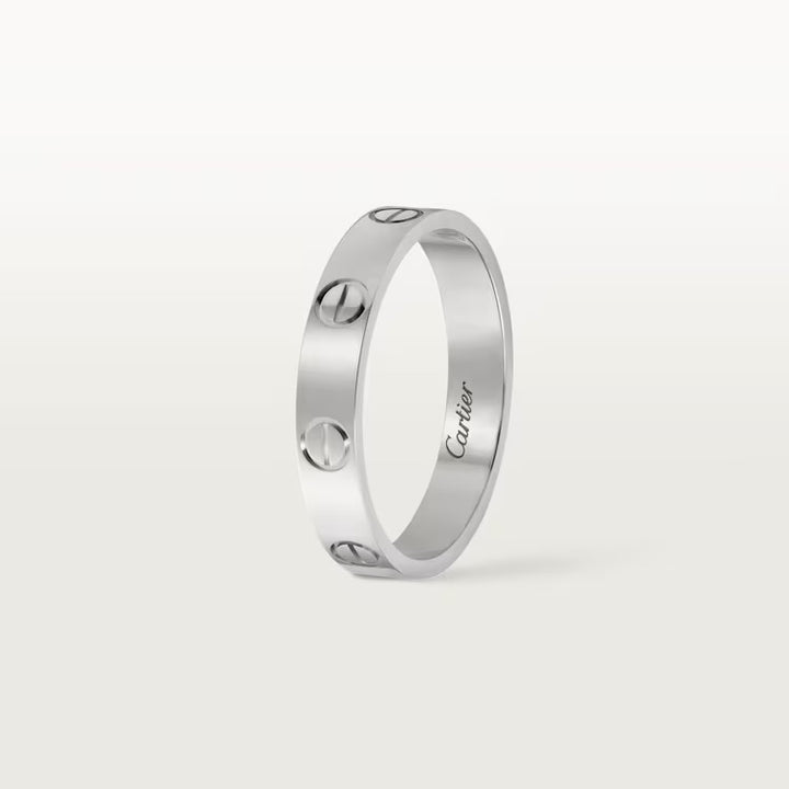 CARTIER 18K WHITE GOLD LOVE RING