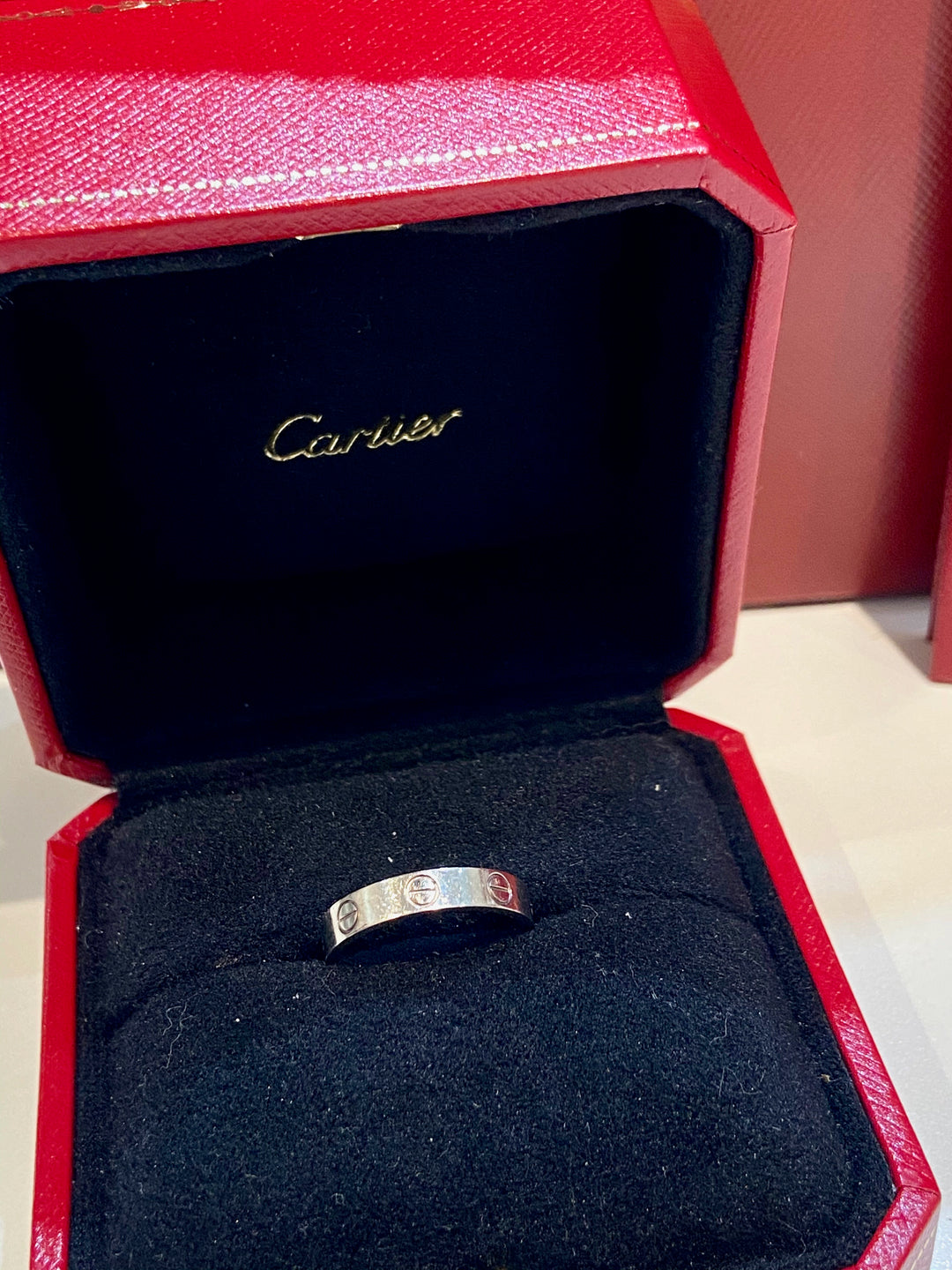 CARTIER 18K WHITE GOLD LOVE RING