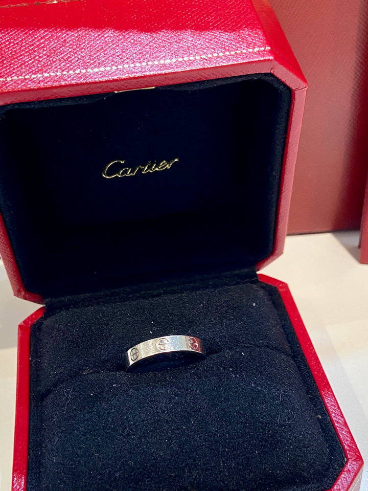 CARTIER 18K WHITE GOLD LOVE RING