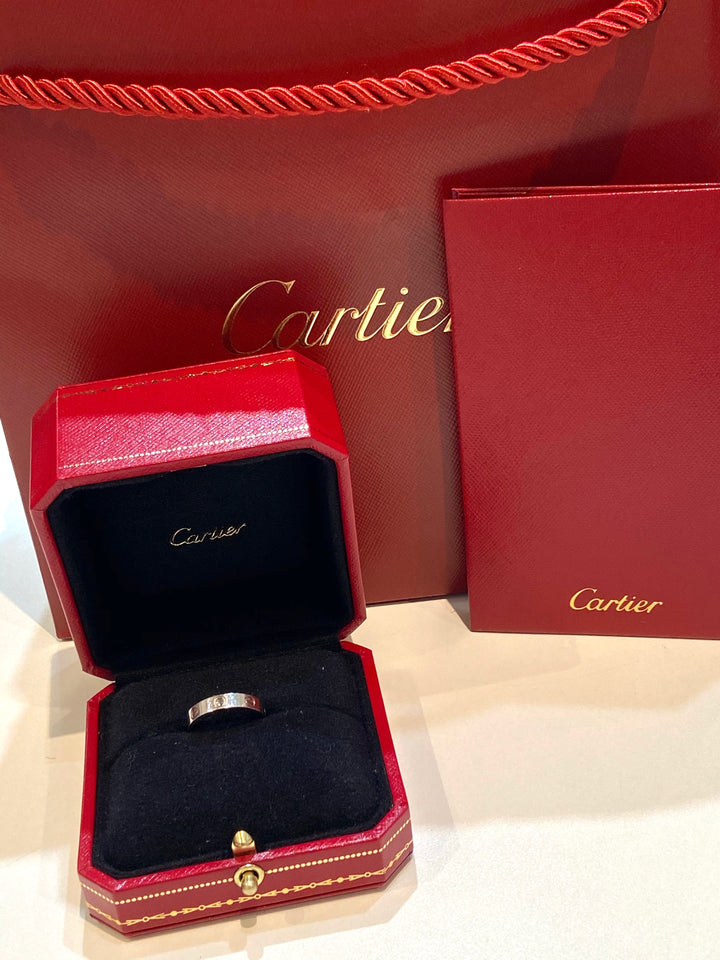 CARTIER 18K WHITE GOLD LOVE RING