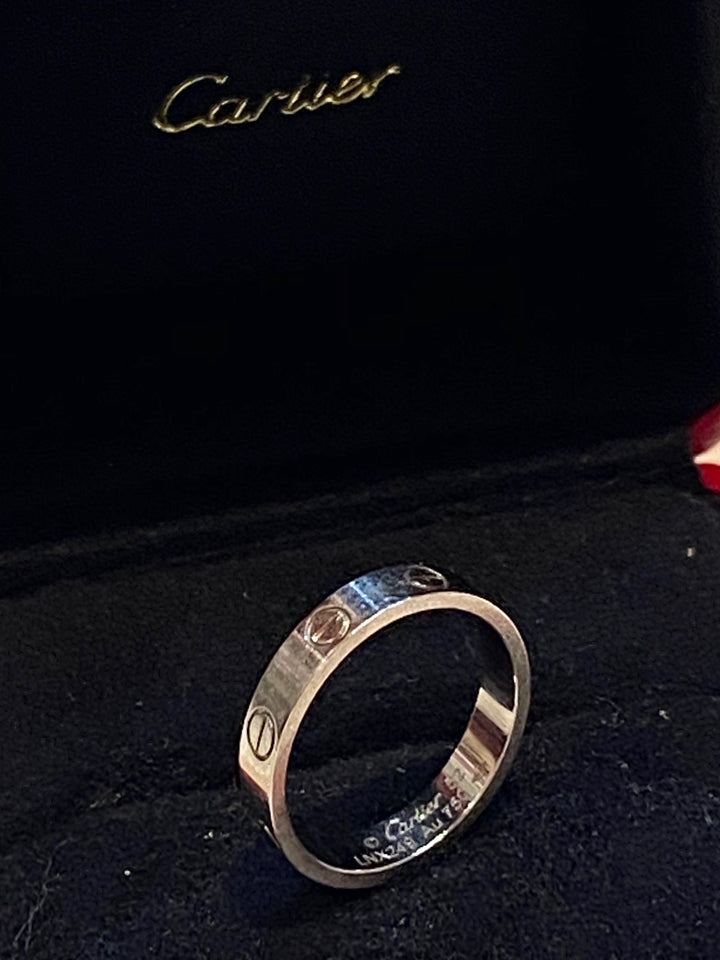 CARTIER 18K WHITE GOLD LOVE RING
