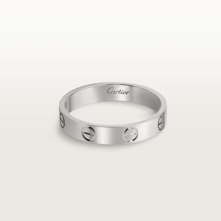 CARTIER 18K WHITE GOLD LOVE RING