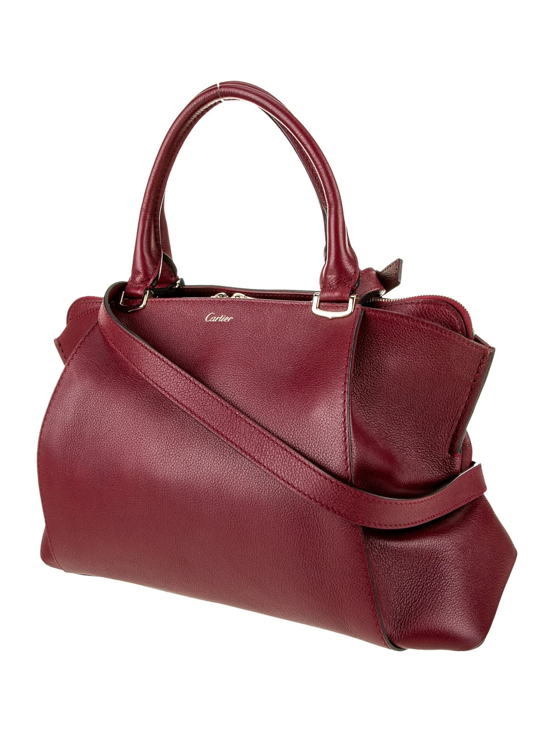 CARTIER C DE CARTIER MINI CALFSKIN LEATHER SHOULDER BAG
