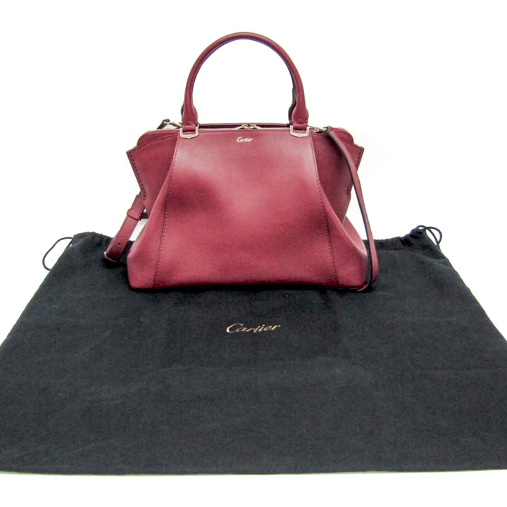 CARTIER C DE CARTIER MINI CALFSKIN LEATHER SHOULDER BAG