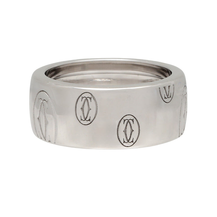 CARTIER 18K WHITE GOLD HAPPY BIRTHDAY RING