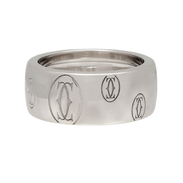 CARTIER 18K WHITE GOLD HAPPY BIRTHDAY RING