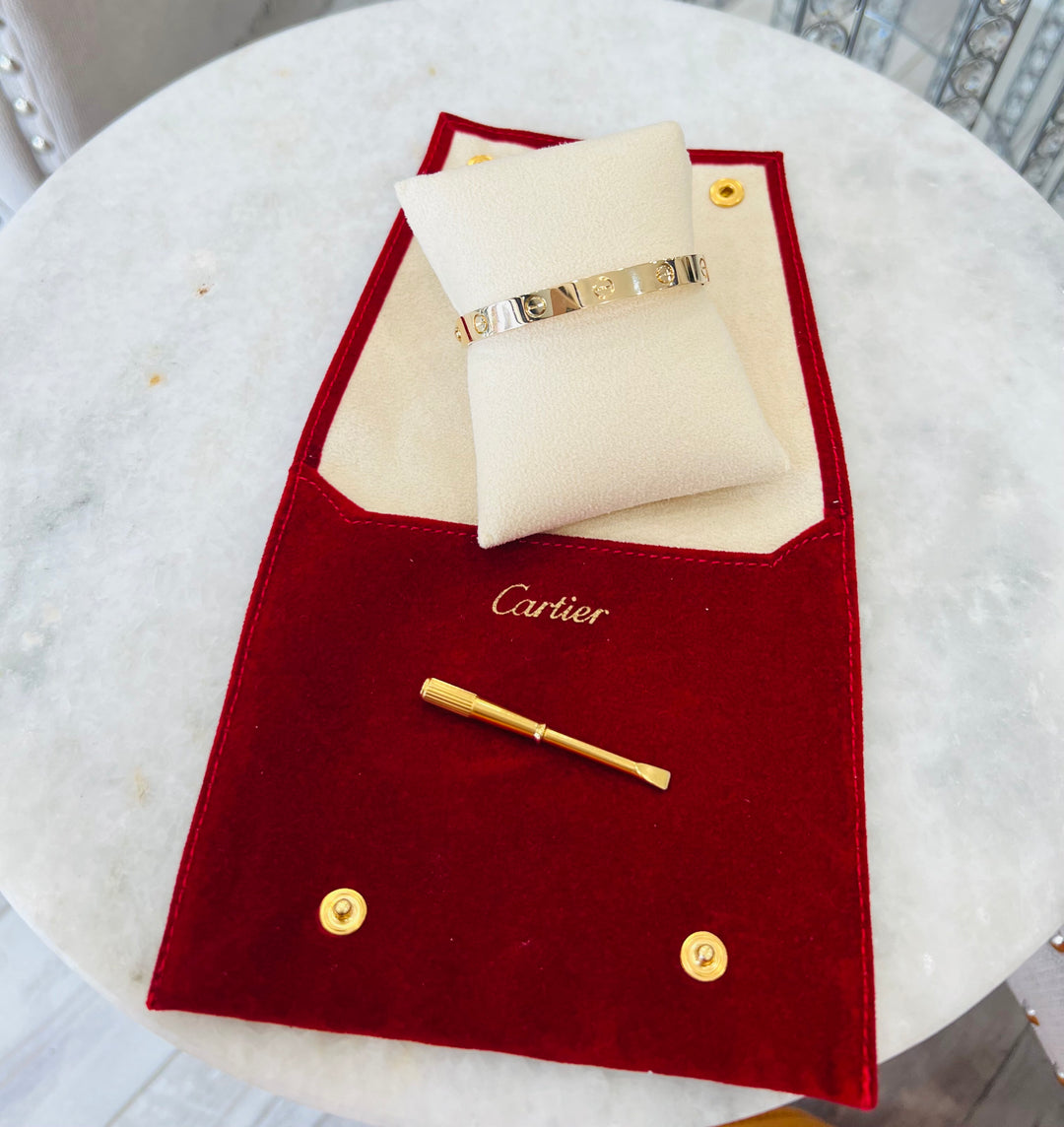 CARTIER 18K YELLOW GOLD LOVE BANGLE BRACELET