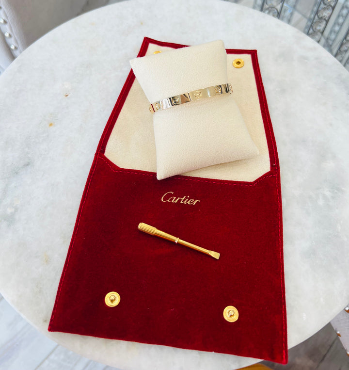 CARTIER 18K YELLOW GOLD LOVE BANGLE BRACELET