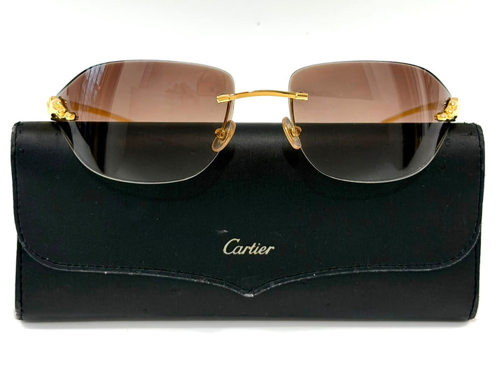 CARTIER PANTHÈRE DE CARTIER RIMLESS SUNGLASSES