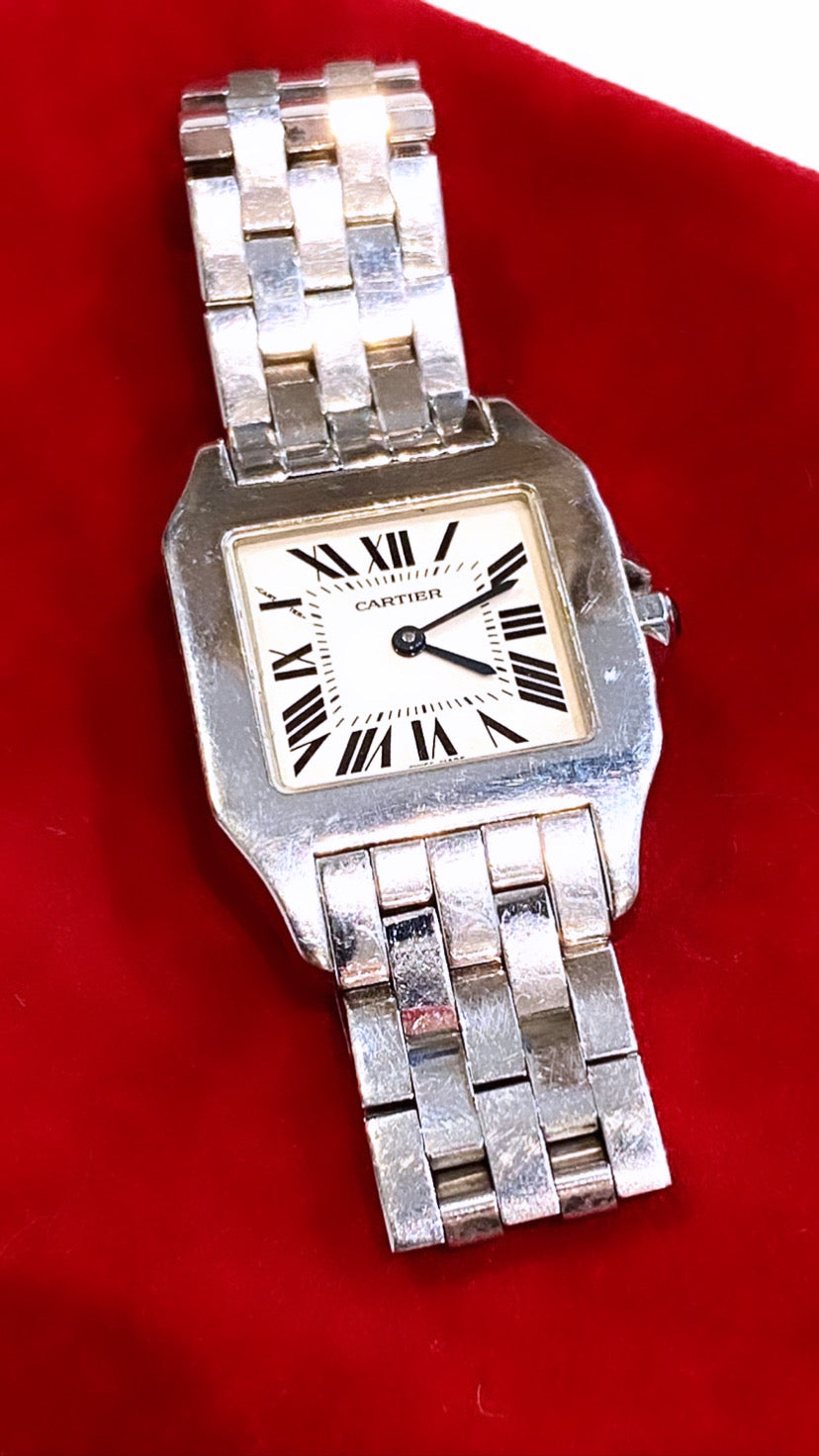 CARTIER SANTOS DEMOISELLE STAINLESS STEEL QUARTZ WATCH
