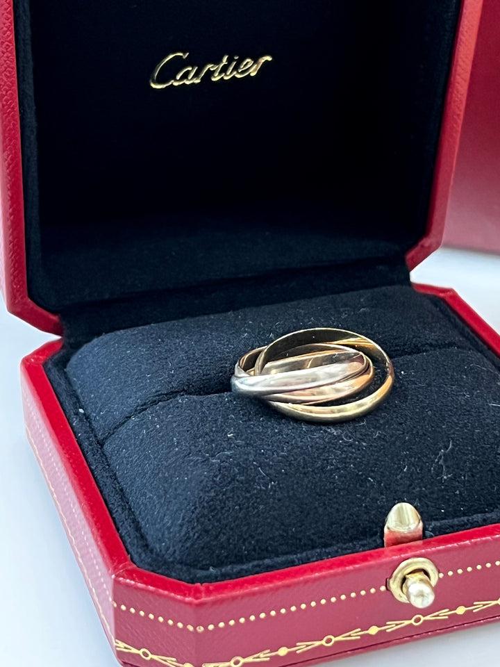 CARTIER TRICOLOR TRINITY 18K GOLD BAND