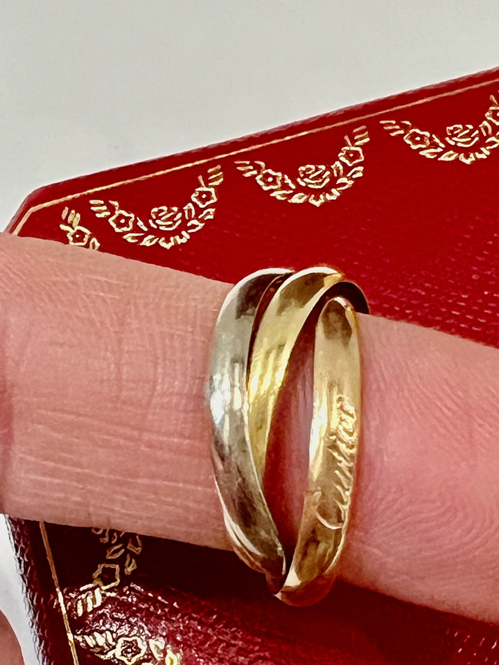 CARTIER TRICOLOR TRINITY 18K GOLD BAND