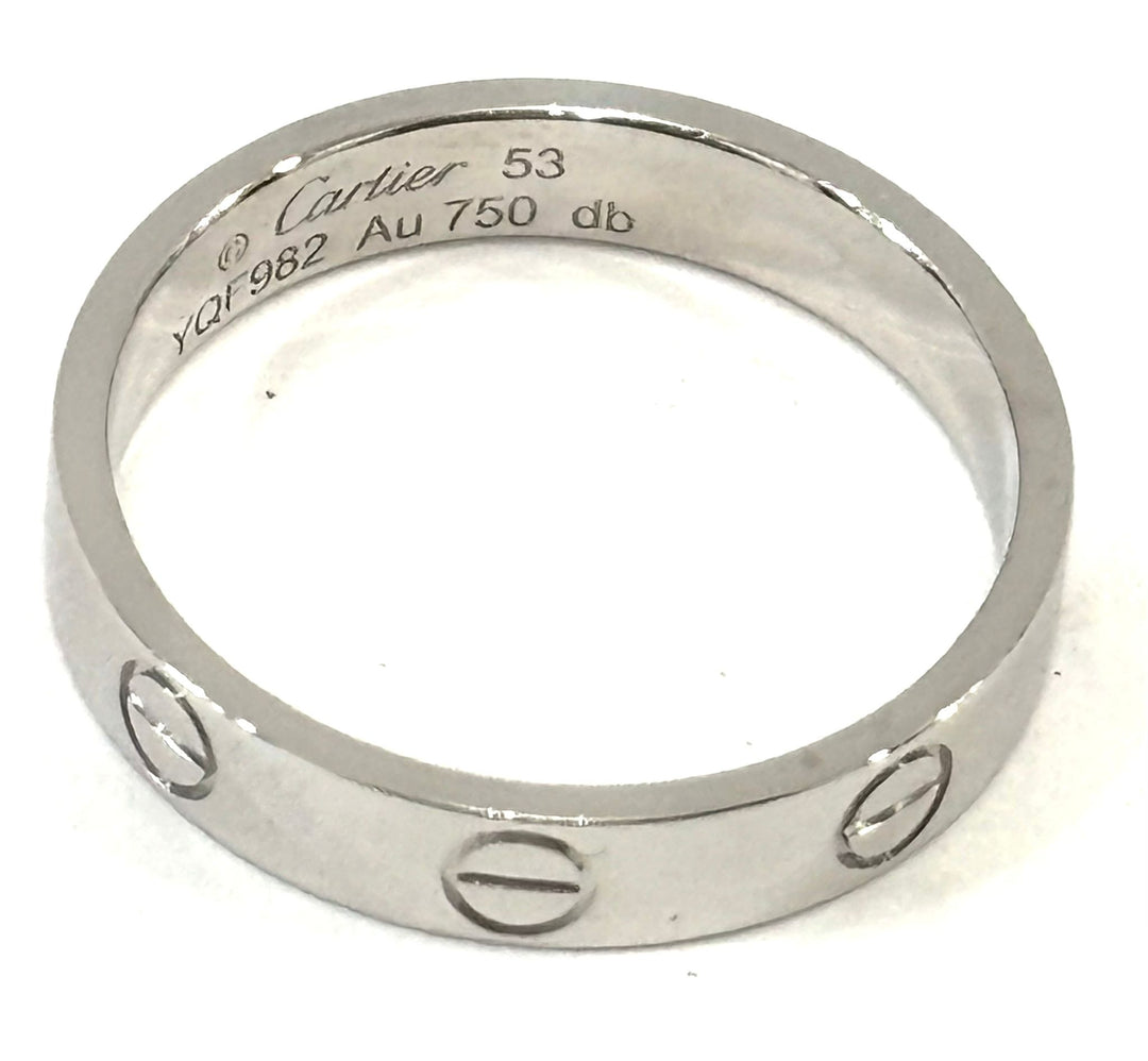 CARTIER 18K WHITE GOLD LOVE RING