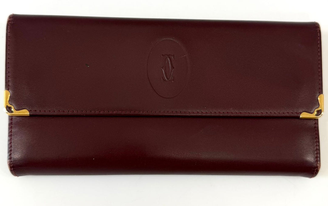 CARTIER MUST LINE VINTAGE CALFSKIN LEATHER WALLET