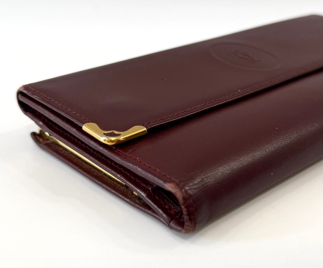 CARTIER MUST LINE VINTAGE CALFSKIN LEATHER WALLET
