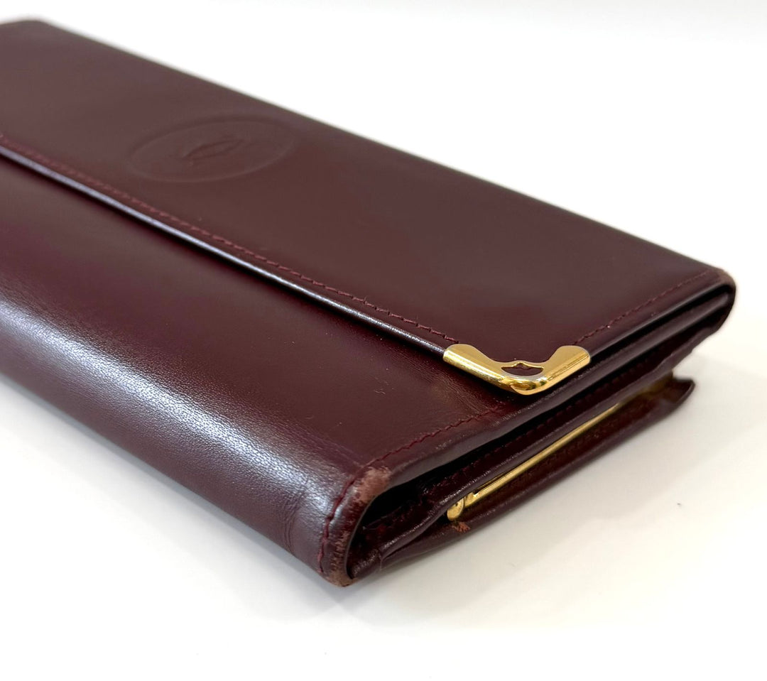 CARTIER MUST LINE VINTAGE CALFSKIN LEATHER WALLET