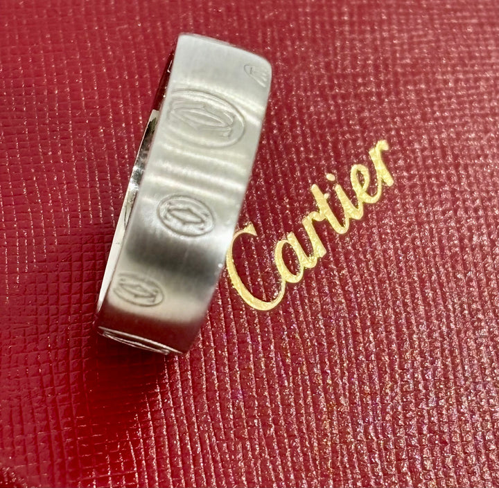 CARTIER 18K WHITE GOLD HAPPY BIRTHDAY RING