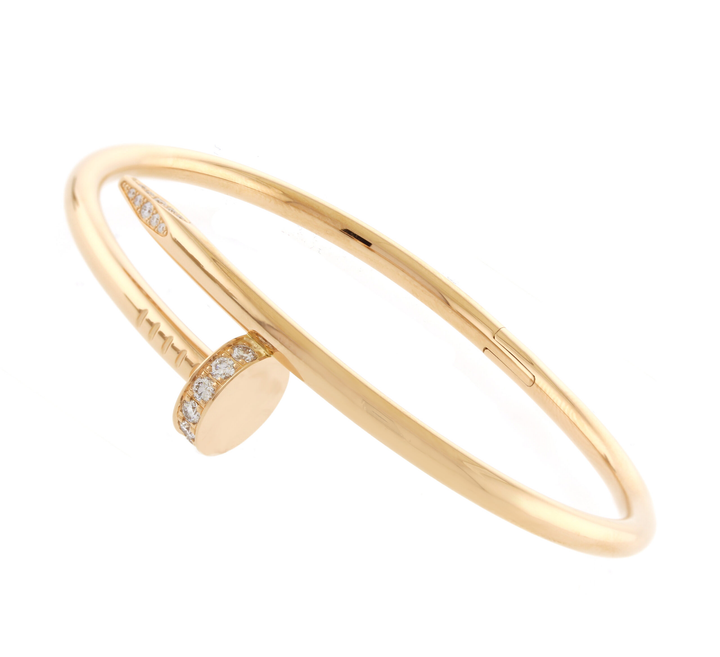 CARTIER JUSTE UN CLOU 18K YELLOW GOLD DIAMOND BRACELET
