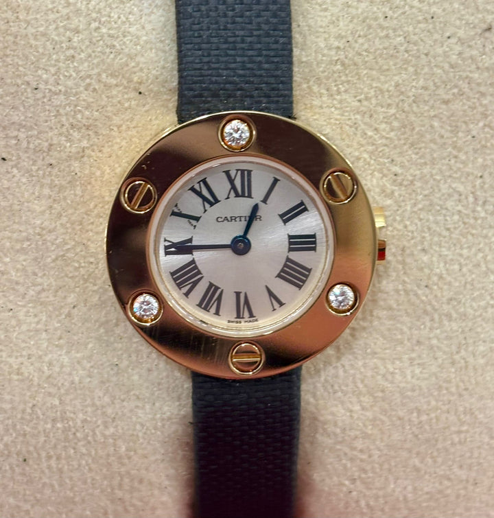 CARTIER LADIES 18K AND DIAMOND &