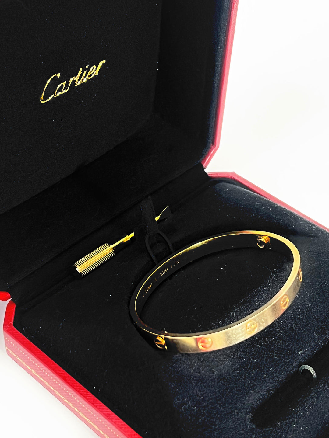 CARTIER 18K YELLOW GOLD LOVE BANGLE BRACELET