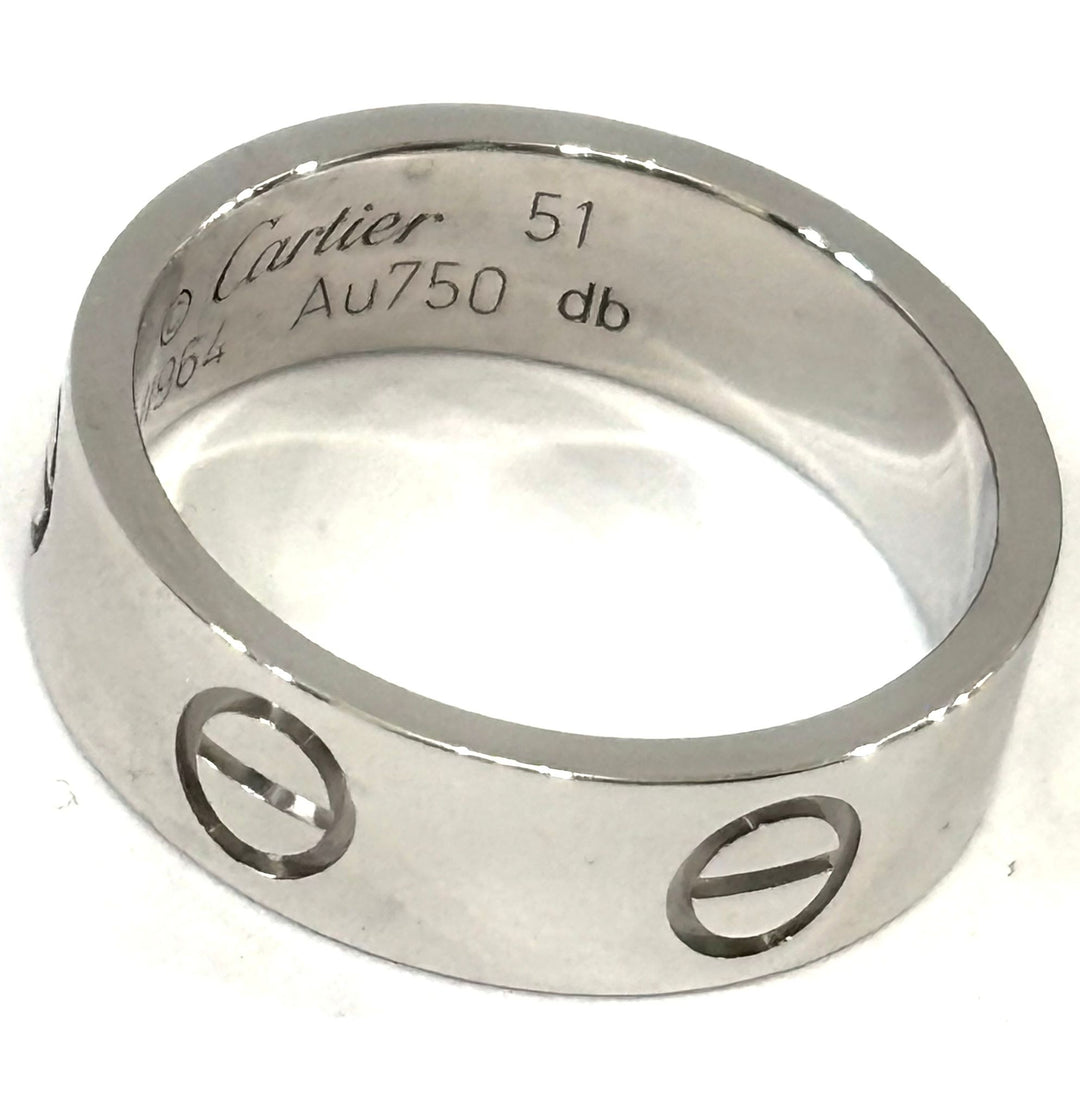 CARTIER 18K WHITE GOLD 5.5MM LOVE RING