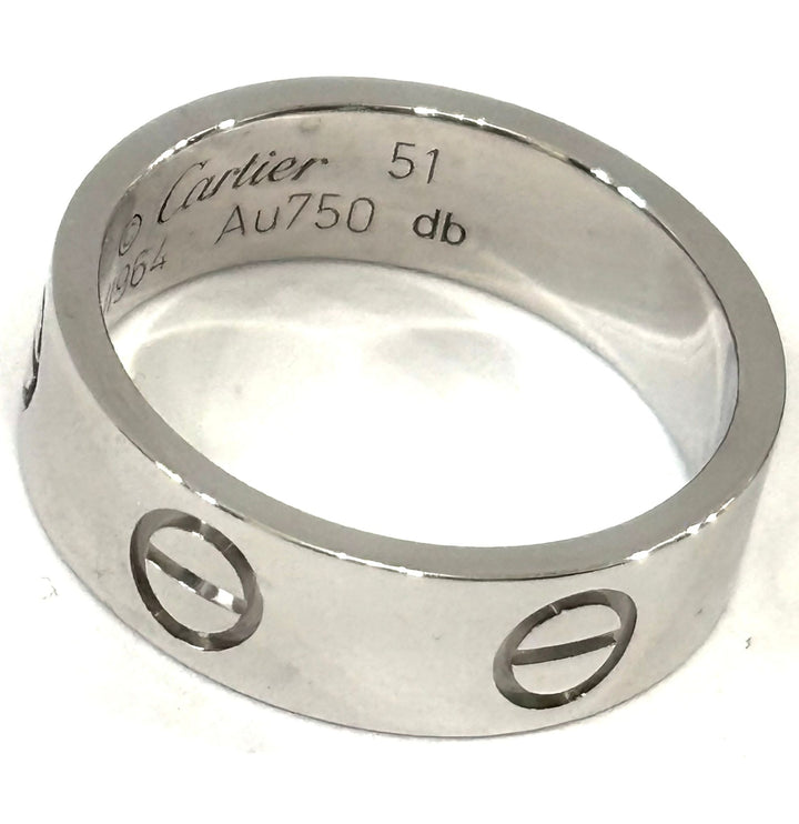 CARTIER 18K WHITE GOLD 5.5MM LOVE RING