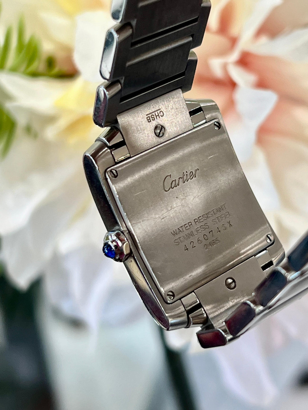 CARTIER TANK FRANCAISE STAINLESS STEEL WATCH