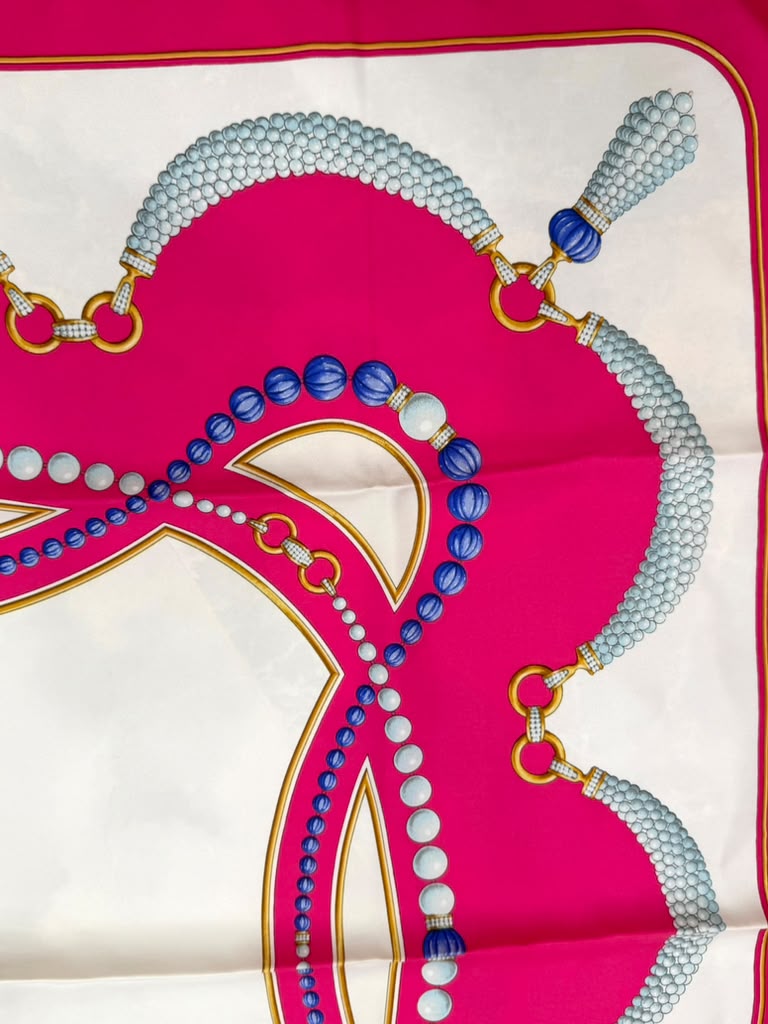 CARTIER MUST DE CARTIER FOULARD VINTAGE SILK SCARF