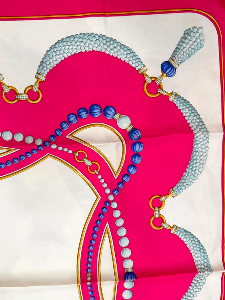 CARTIER MUST DE CARTIER FOULARD VINTAGE SILK SCARF