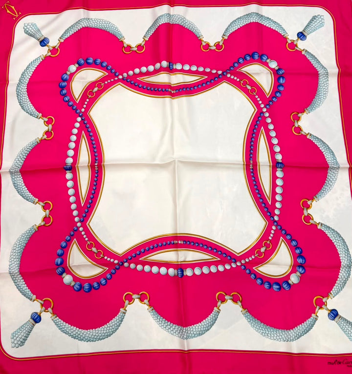 CARTIER MUST DE CARTIER FOULARD VINTAGE SILK SCARF