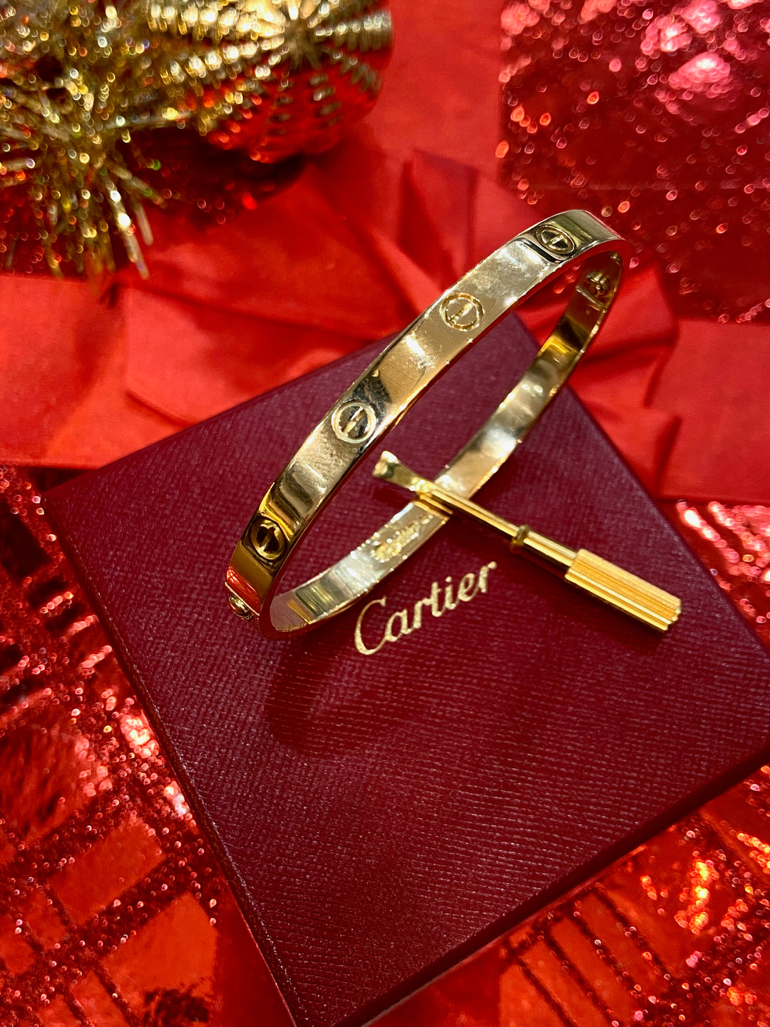 CARTIER 18K YELLOW GOLD LOVE BRACELET