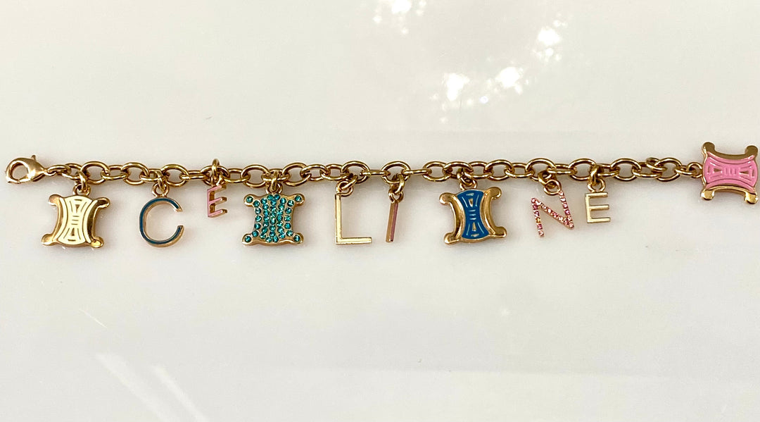 CÉLINE CHARM BRACELET – Caroline's Fashion Luxuries CÉLINE CHARM BRACELET – Caroline's Fashion Luxuries