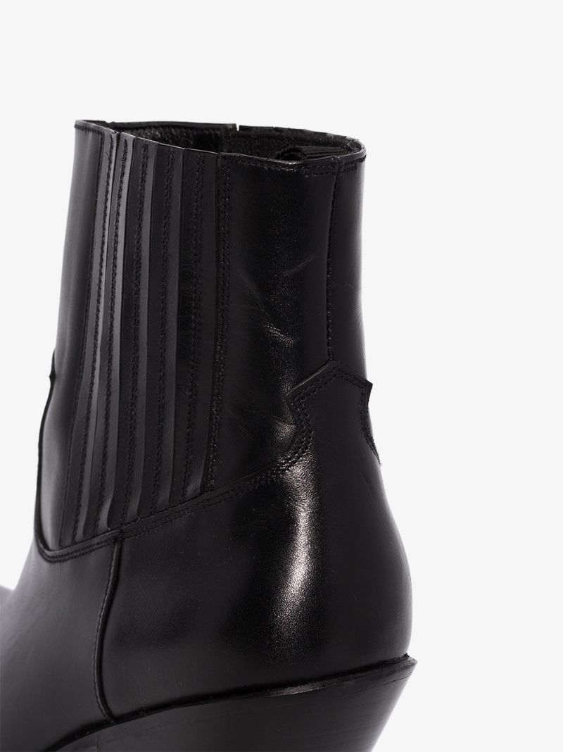 CÉLINE CALFSKIN LEATHER BERLIN 80 COWBOY ANKLE BOOTS