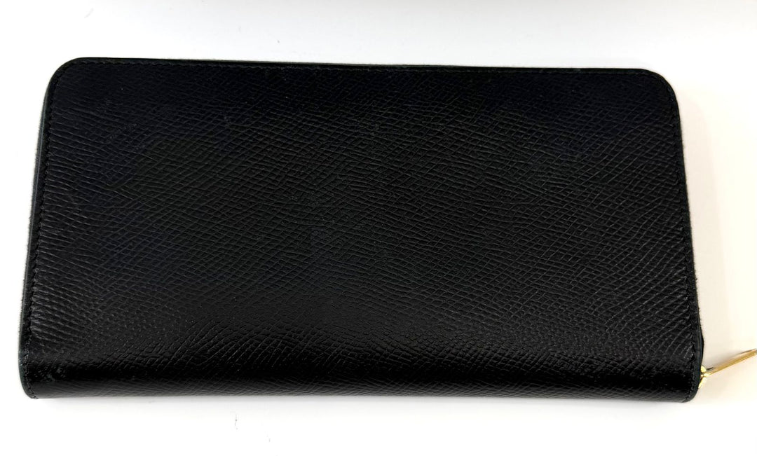 CÉLINE GRAINED CALFSKIN LEATHER LARGE ZIP-AROUND WALLET