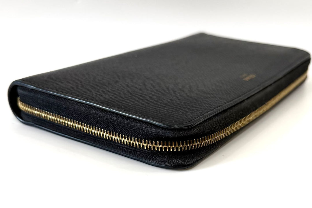 CÉLINE GRAINED CALFSKIN LEATHER LARGE ZIP-AROUND WALLET