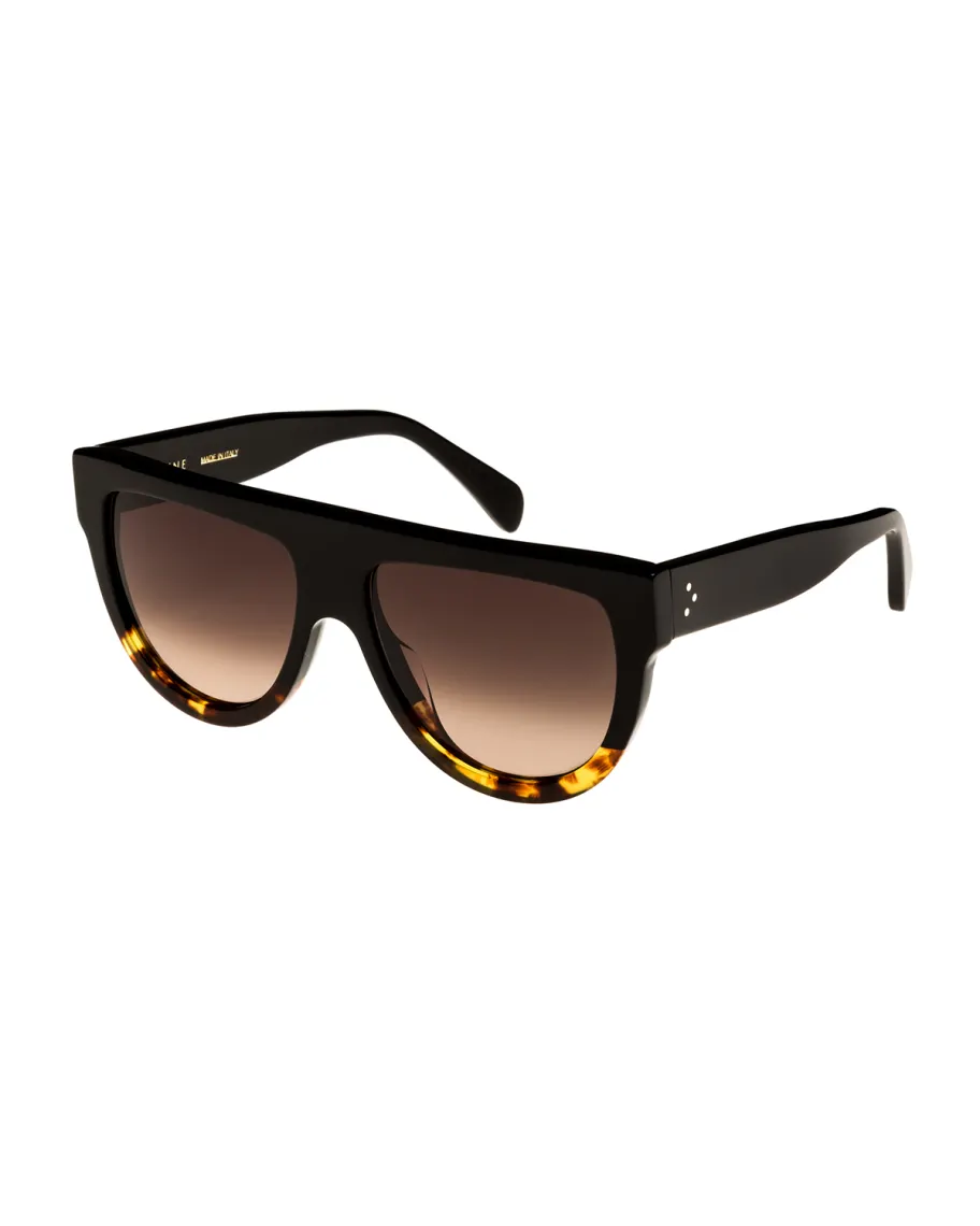 CÉLINE FLAT TOP TORTOISESHELL SUNGLASSES