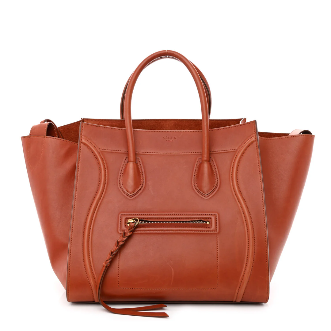 CELINE NATURAL CALFSKIN MEDIUM PHANTOM TOTE BAG