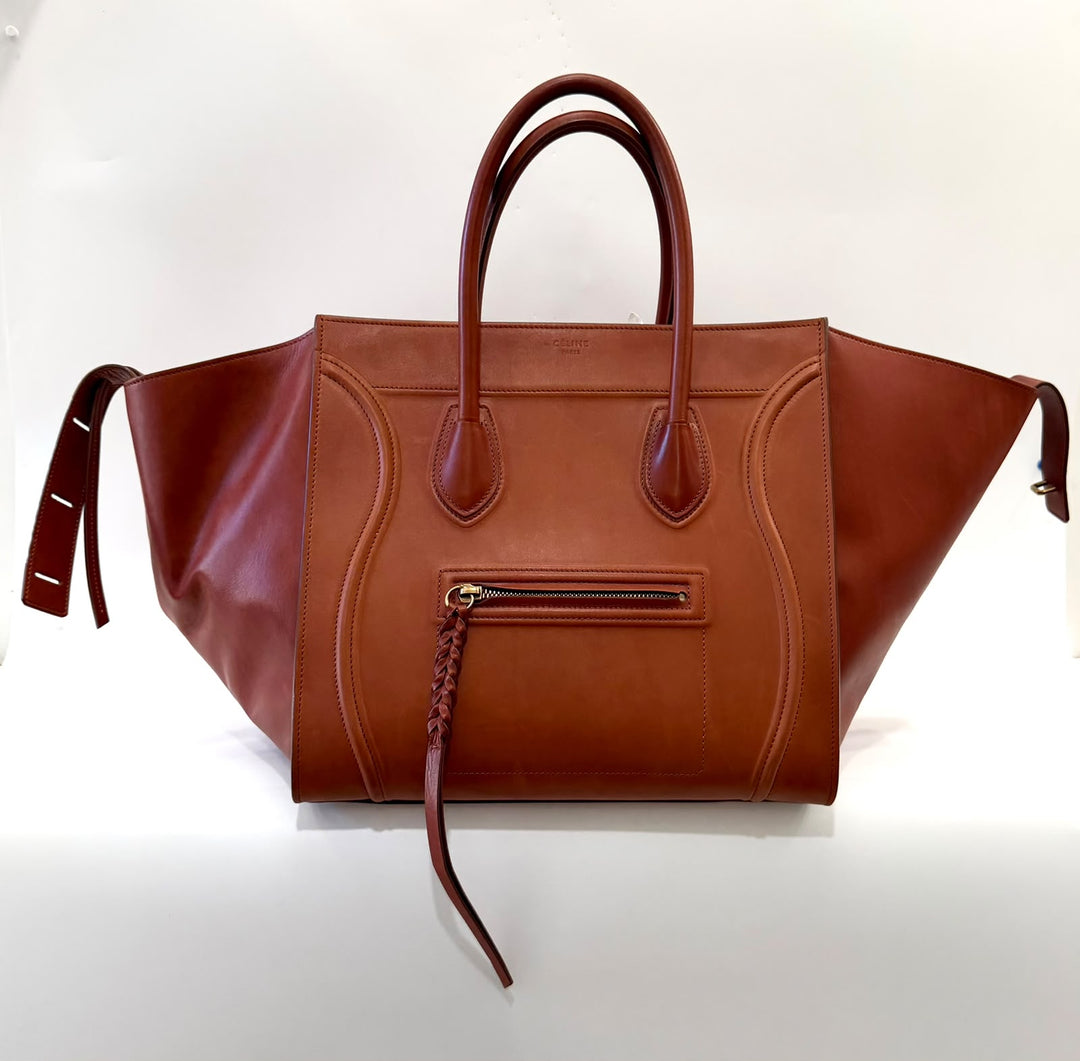 CELINE NATURAL CALFSKIN MEDIUM PHANTOM TOTE BAG