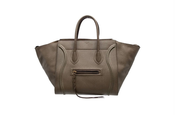 CÉLINE PHANTOM MEDIUM GRAINED CALFSKIN LEATHER LUGGAGE TOTE BAG