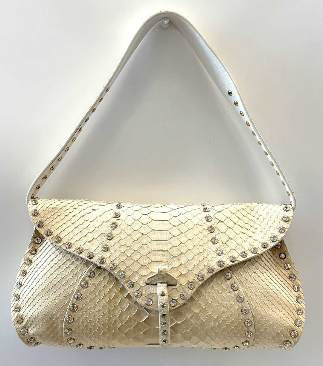CÉLINE TRIOMPHE PYTHON LEATHER VINTAGE HANDBAG
