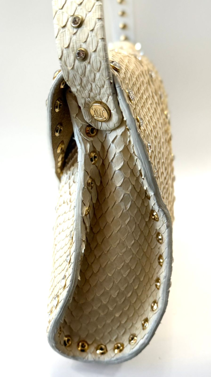 CÉLINE TRIOMPHE PYTHON LEATHER VINTAGE HANDBAG