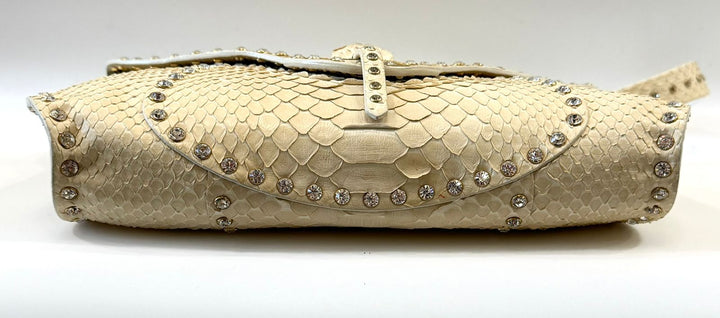 CÉLINE TRIOMPHE PYTHON LEATHER VINTAGE HANDBAG