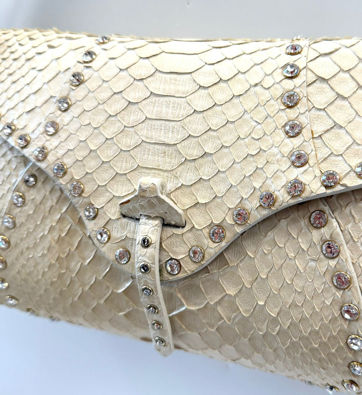 CÉLINE TRIOMPHE PYTHON LEATHER VINTAGE HANDBAG