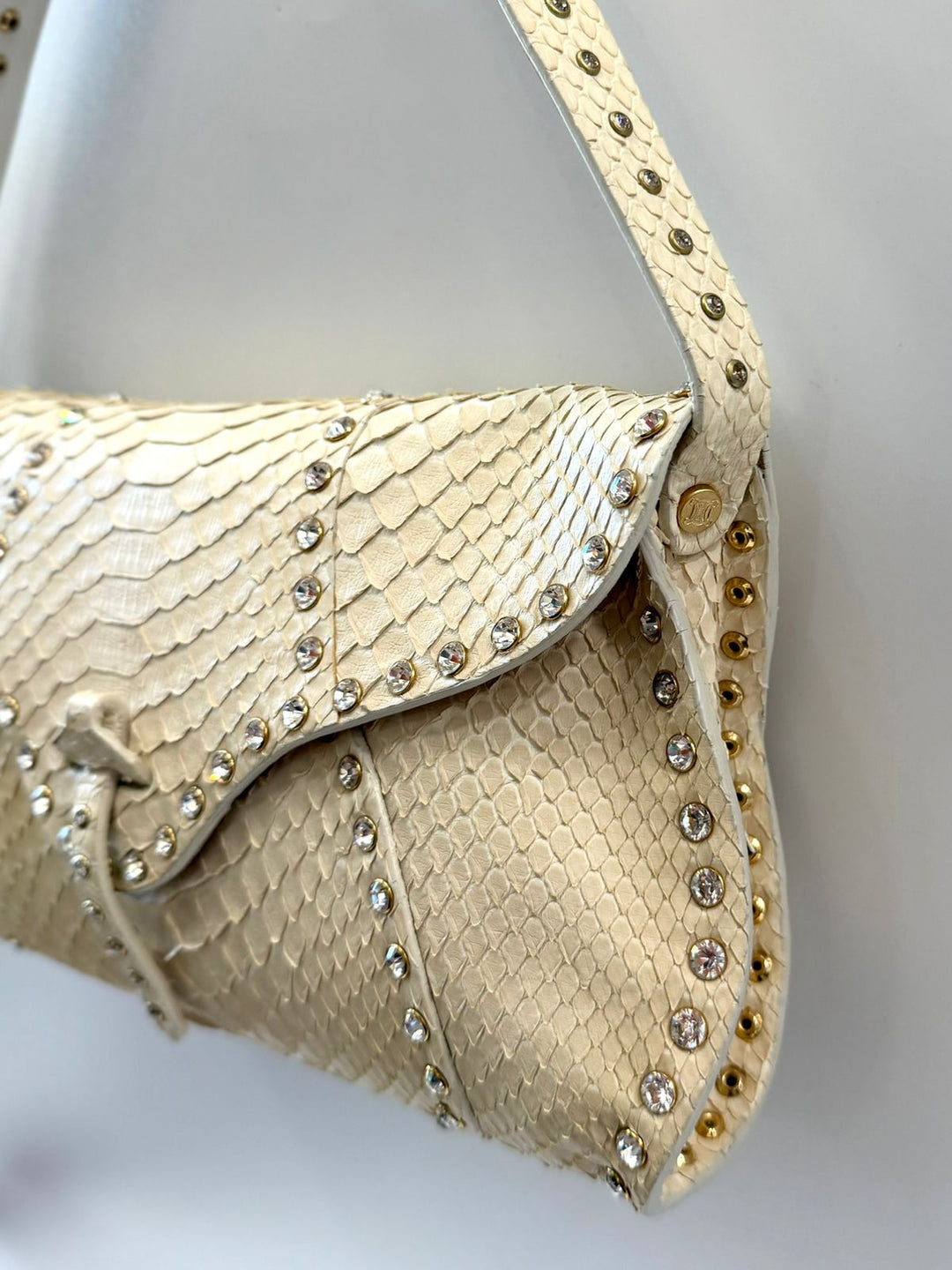 CÉLINE TRIOMPHE PYTHON LEATHER VINTAGE HANDBAG