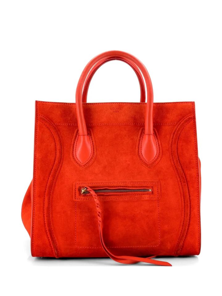 CÉLINE SUEDE LUGGAGE PHANTOM HANDBAG
