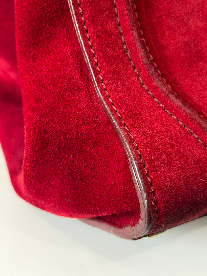CÉLINE SUEDE LUGGAGE PHANTOM HANDBAG