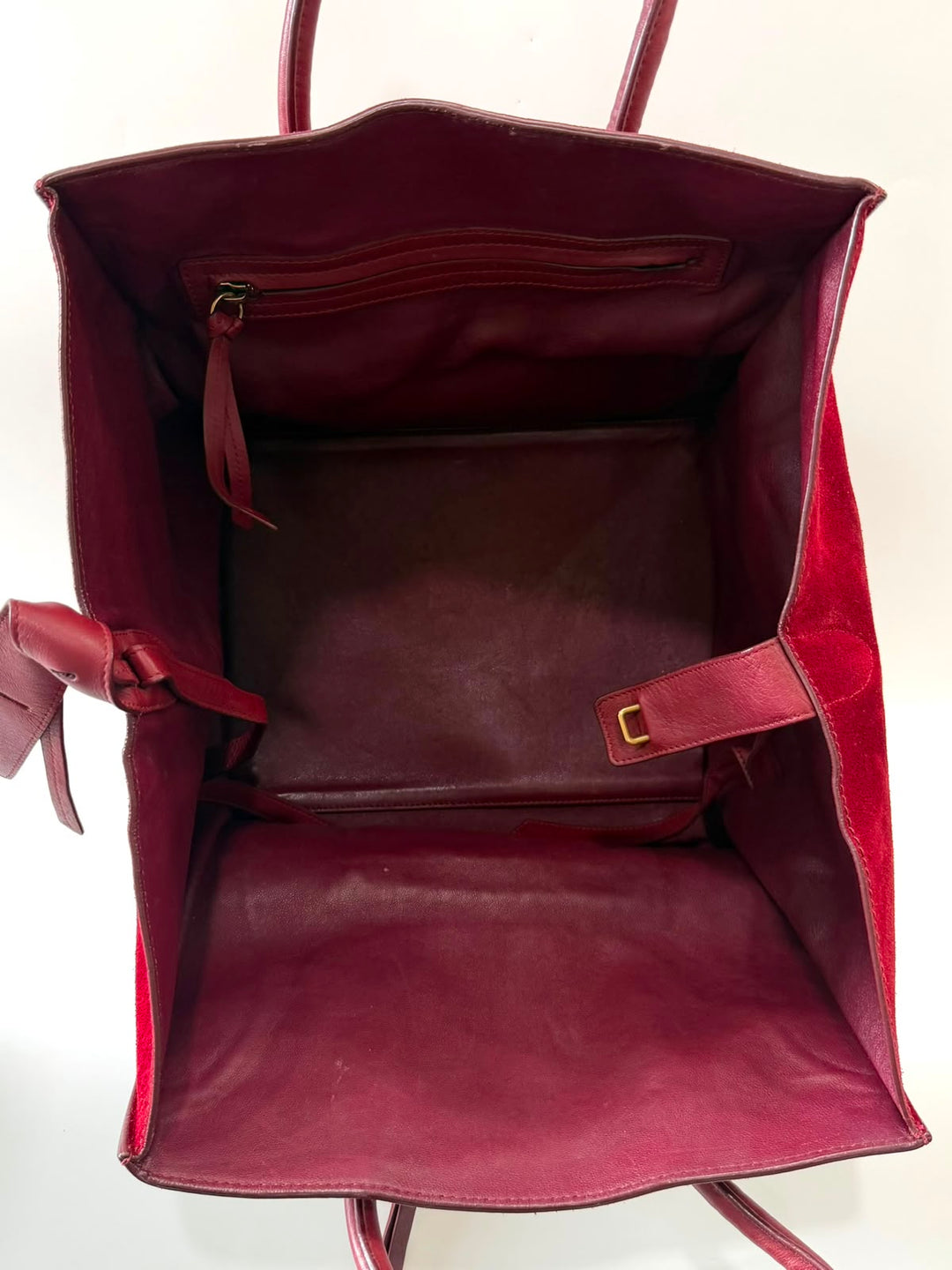 CÉLINE SUEDE LUGGAGE PHANTOM HANDBAG