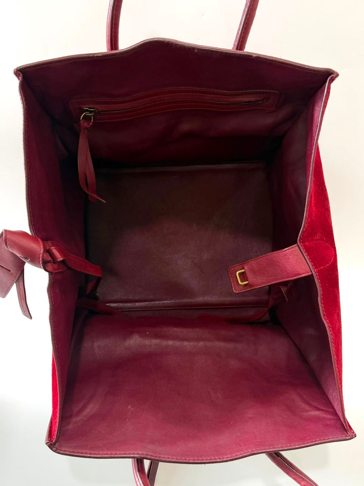 CÉLINE SUEDE LUGGAGE PHANTOM HANDBAG